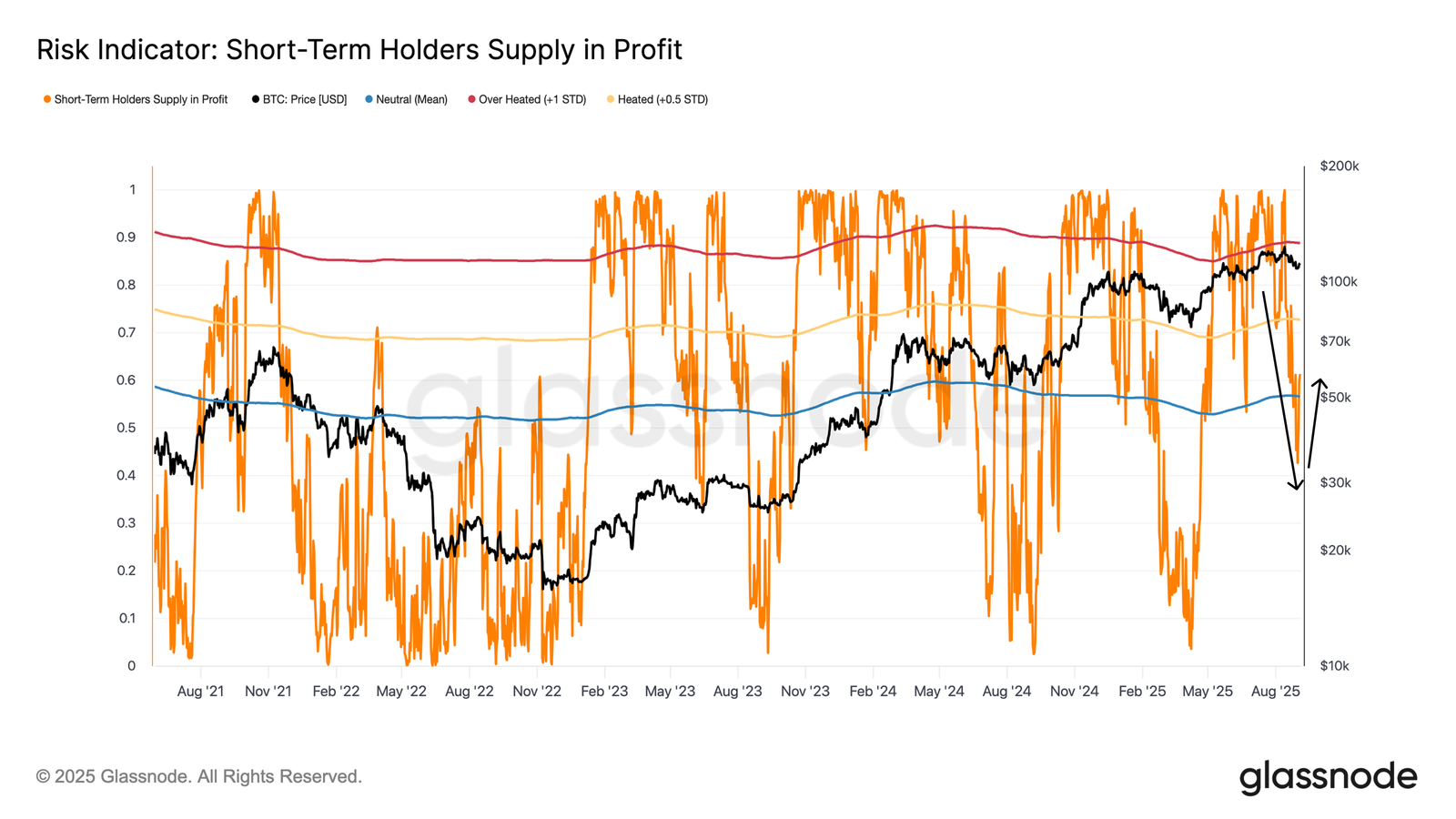 Bitcoin Short-Term Holders Supply in Profit